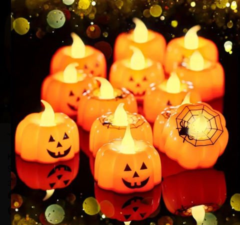 LWP Shop UK Scary Pumpkin Led Mumlar 2'li
