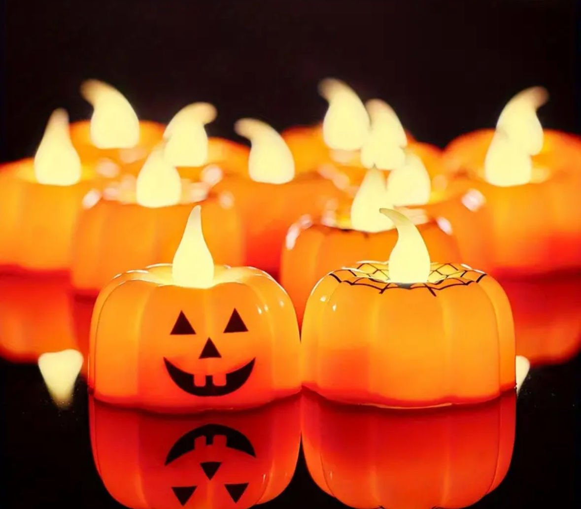 LWP Shop UK Scary Pumpkin Led Mumlar 2'li