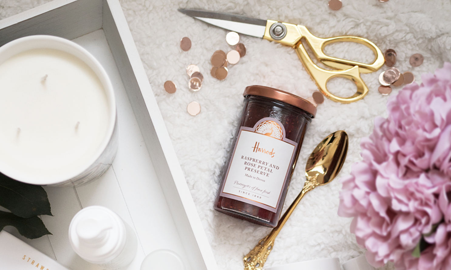 Harrods Raspberry and Rose Jam