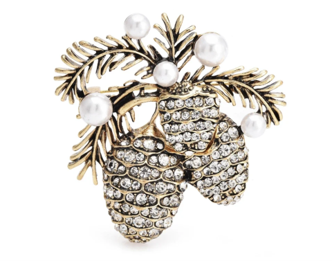 LWP Shop UK Karlı Palamut Broş