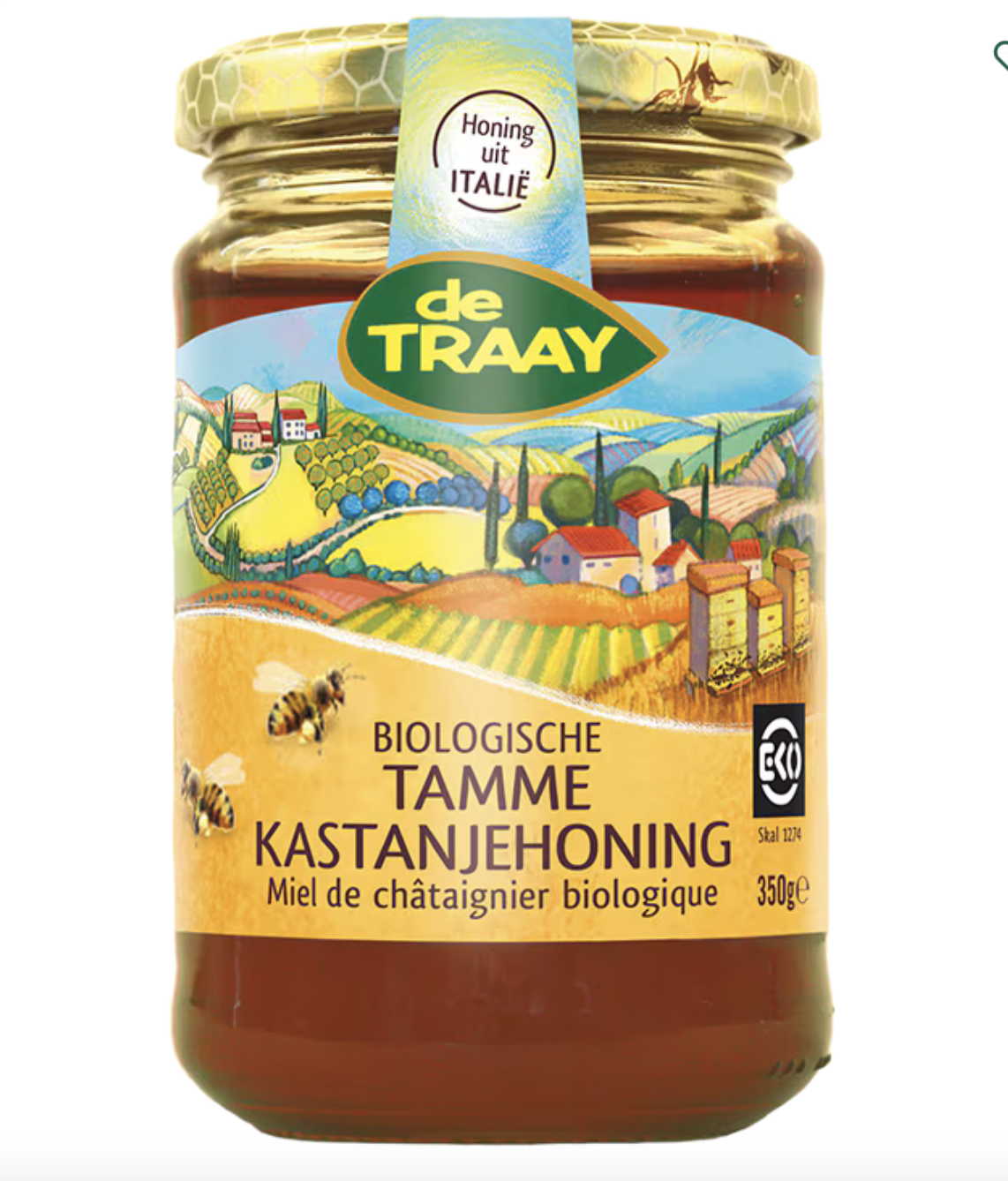 Biologische Tamme Kastanjehoning Organik Kestane Bal