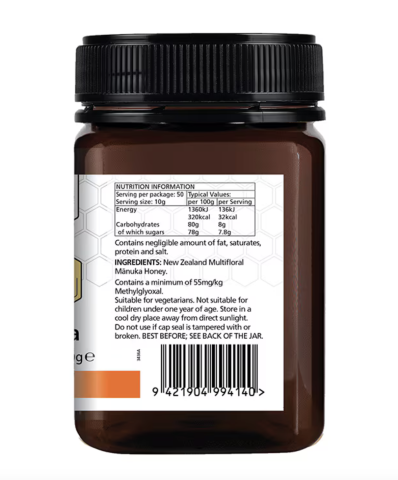 Manuka Lab 55 MGO  Manuka Balı 500 gr