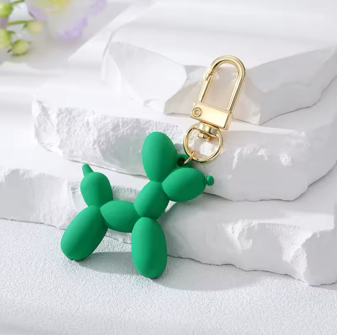 Baloon Dog Design Anahtarlık Mat Yeşil