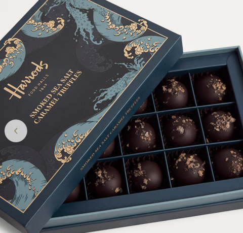 Harrods 15 Piece Smoked Sea Salt Caramel Truffles