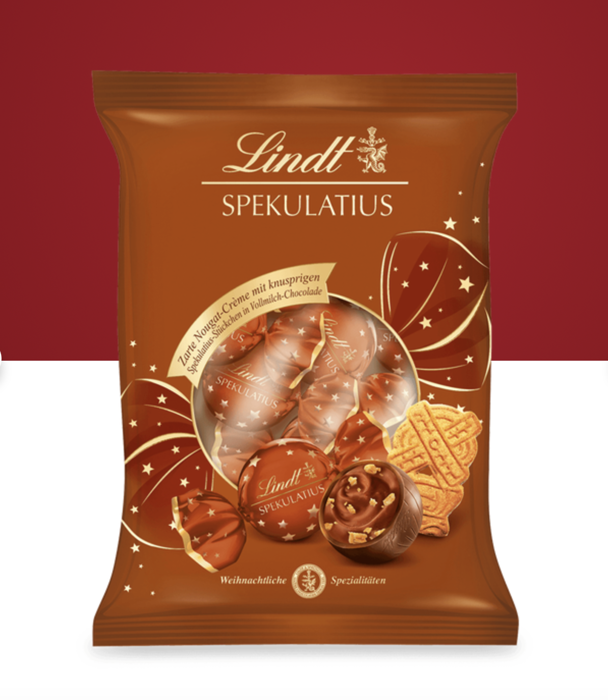LINDT Spekulatius Kurabiyeli Fındıklı Dolgu Sütlü Çikolata