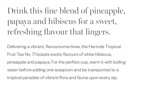 Harrods No. 71 Tropical Loose Leaf Tea