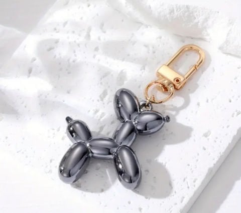 Baloon Dog Design Anahtarlık Gri