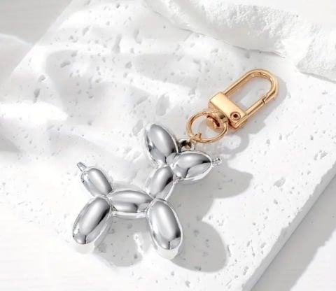 Baloon Dog Design Anahtarlık Gümüş