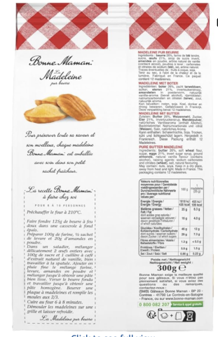 Bonne Maman - Original Pure Butter French Madeleines