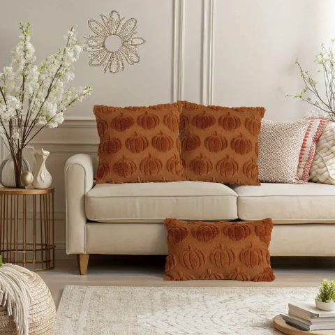 Pandan Designer's Balkabağı Kırlent Kılıfı 45x45 cm