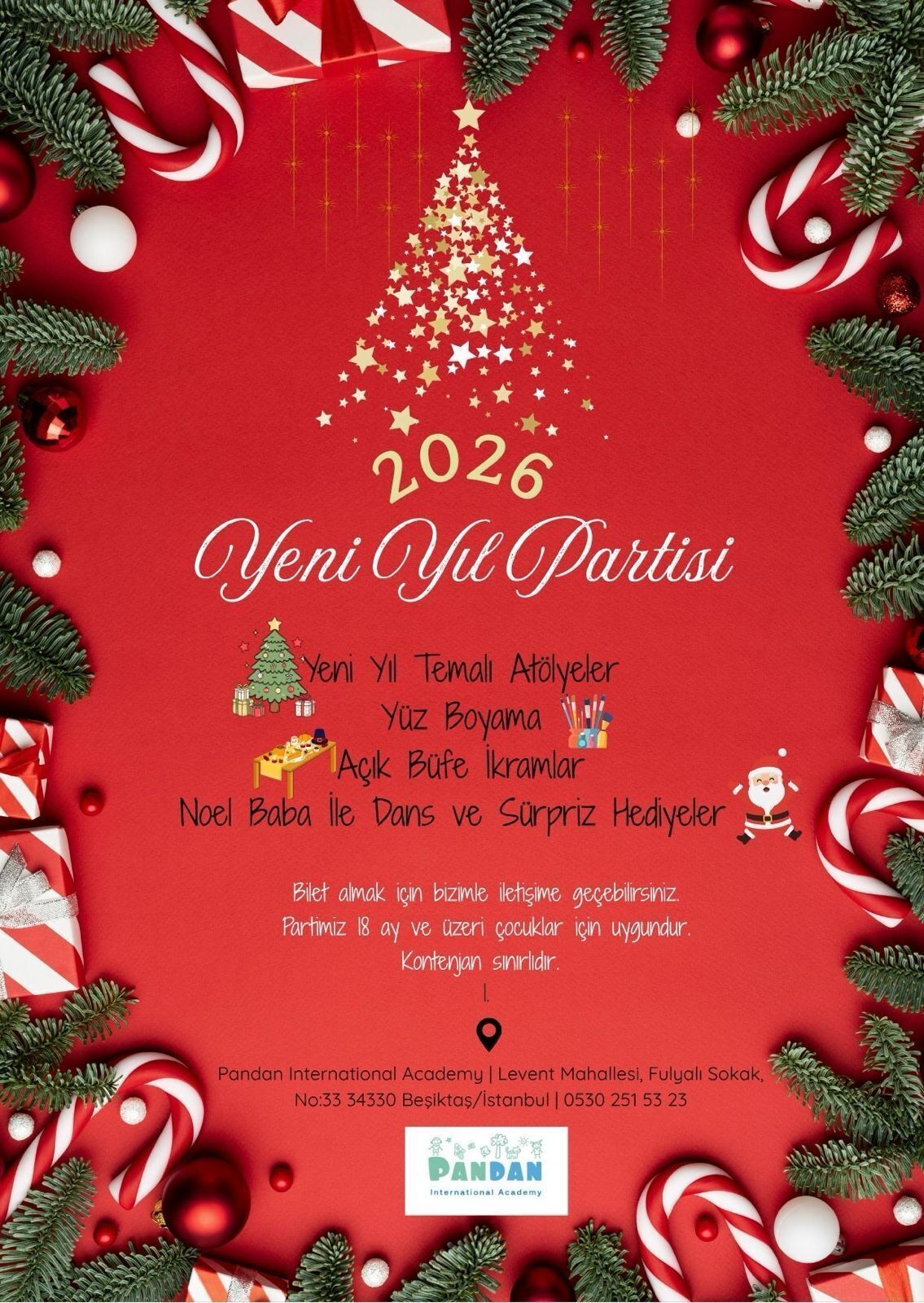 Pandan Academy  Yeni Yıl Partisi Bileti 27 Aralık