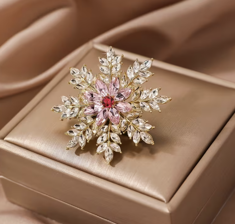 LWP Shop UK Kar Tanesi RhineStone Broş