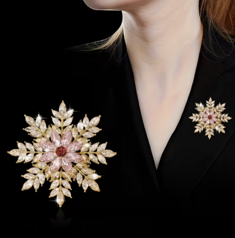 LWP Shop UK Kar Tanesi RhineStone Broş