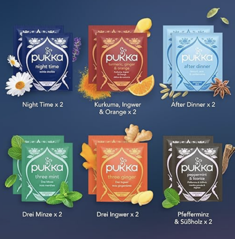 Pukka Organic Tea Gift Set, Advent Calendar Feel-Good Calendar