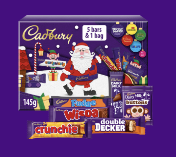 CADBURY CHOCOLATE CHRISTMAS MEDIUM SELECTION BOX 145G