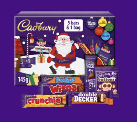CADBURY CHOCOLATE CHRISTMAS MEDIUM SELECTION BOX 145G