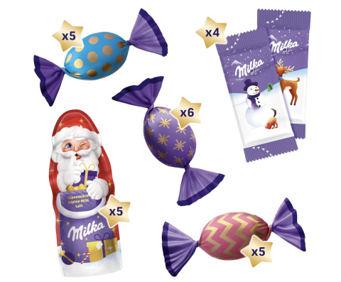 Milka, 3D Christmas Advent Calendar with Delicious Milka Milk Chocolates
