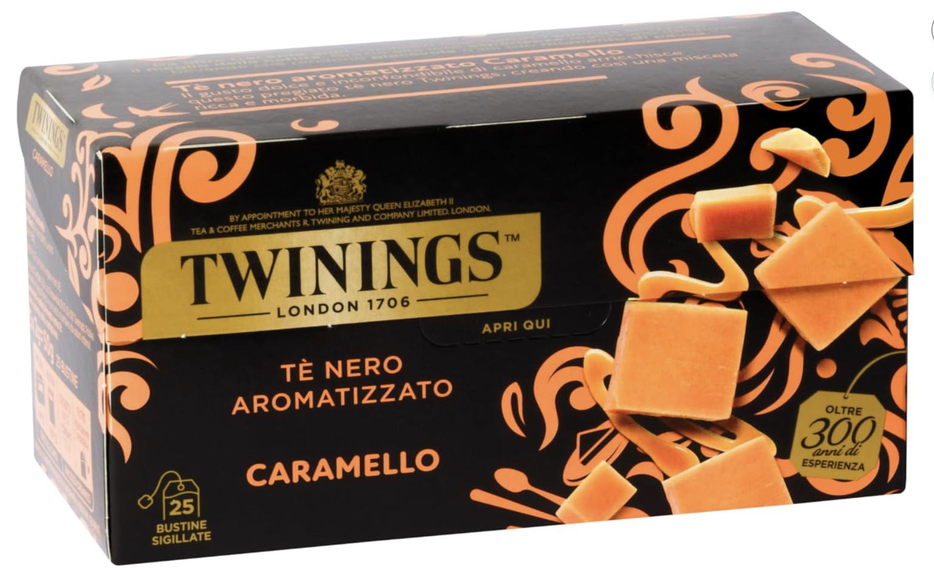 Twinings, Black Tea Flavored Caramel Rich and Soft Flavour, Infusions and Herbal Teas