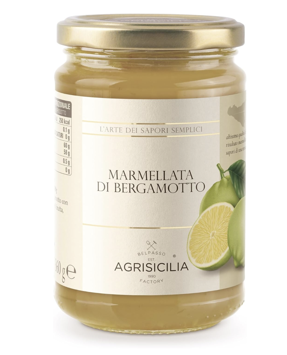 Agrisicilia Bergamot Jam, High Quality Fruit, Handmade
