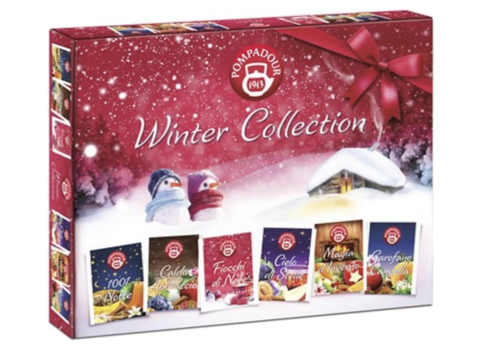 Pompadour Tea Winter Collection Assortment of Fruit Herbal Tea Without Caffeine