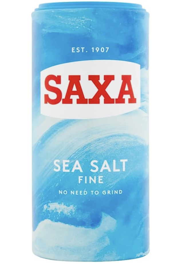 Saxa Sea Salt Fine, No Need to Grind, 350 g Drum