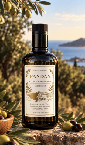 Pandan Olive Oil Zeytinyağı Karaburun Beyaz Etiket
